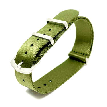 Seatbelt Military Style Strap - Military Green Luxury